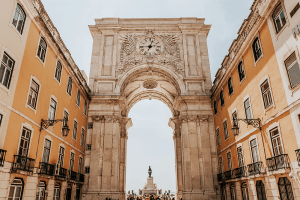 Arco da Rua Augusta, na Baixa-Chiado, Lisboa, Portugal.